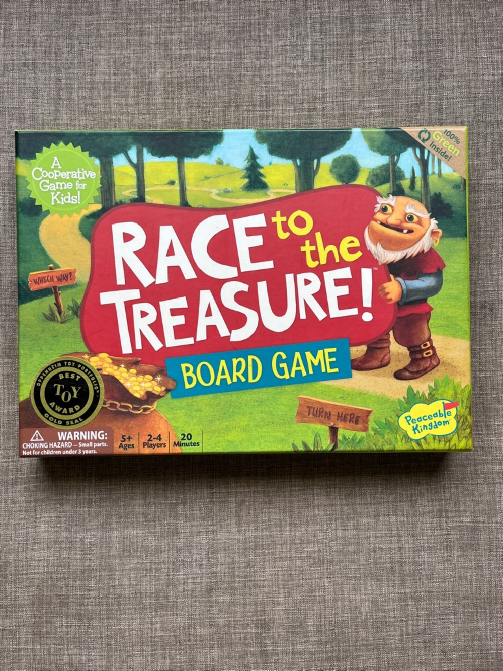 2 Peaceable Kingdom Cooperative Board Games Gnomes at Night & Race to Treasure - Picture 2 of 16